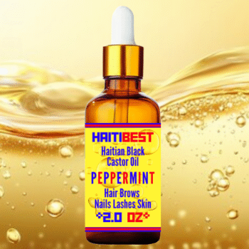 Haitian Black Castor Oil - Peppermint (2oz) - HAITIBEST
